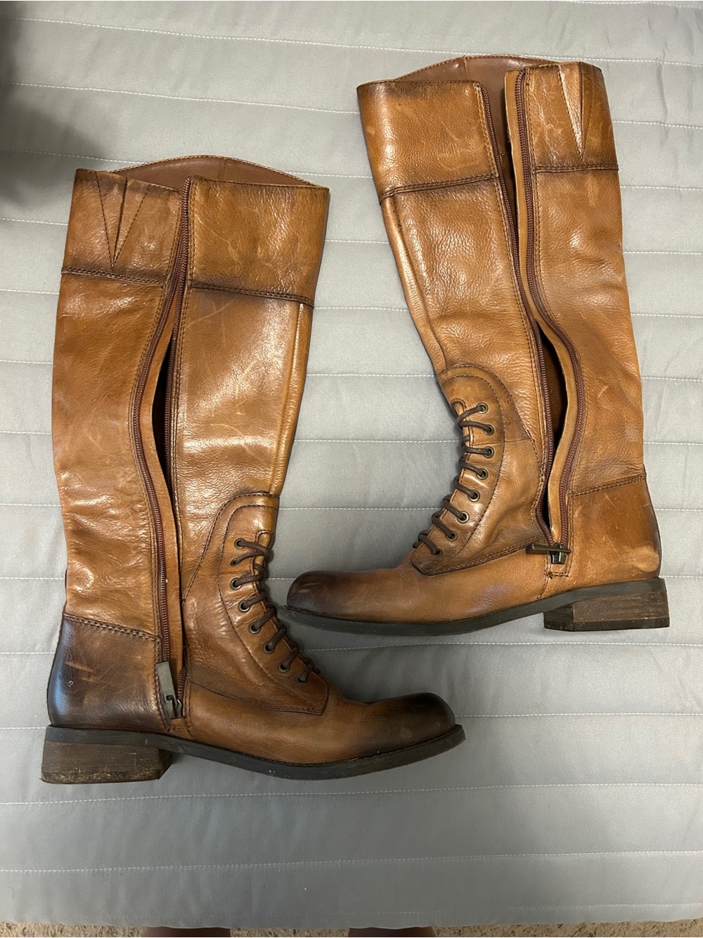Vince Camuto Tan Leather Knee-High Boots - Picture 2 of 5